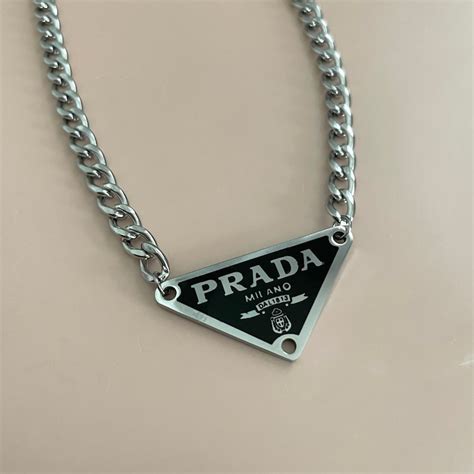 collier prada triangle|prada ness gold jewelry.